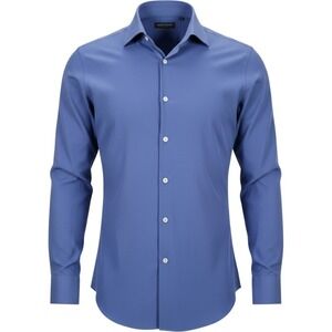 Ministry of Supply Apollo Shirt Mens L Slim Blue Performance Tech Button Down